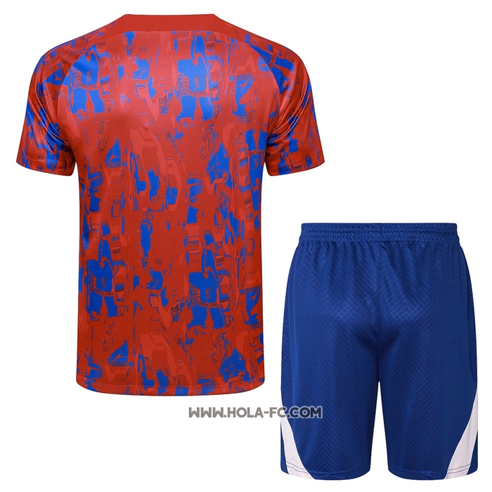 Chandal del Atletico Madrid 2023-2024 Manga Corta Rojo - Pantalon Corto